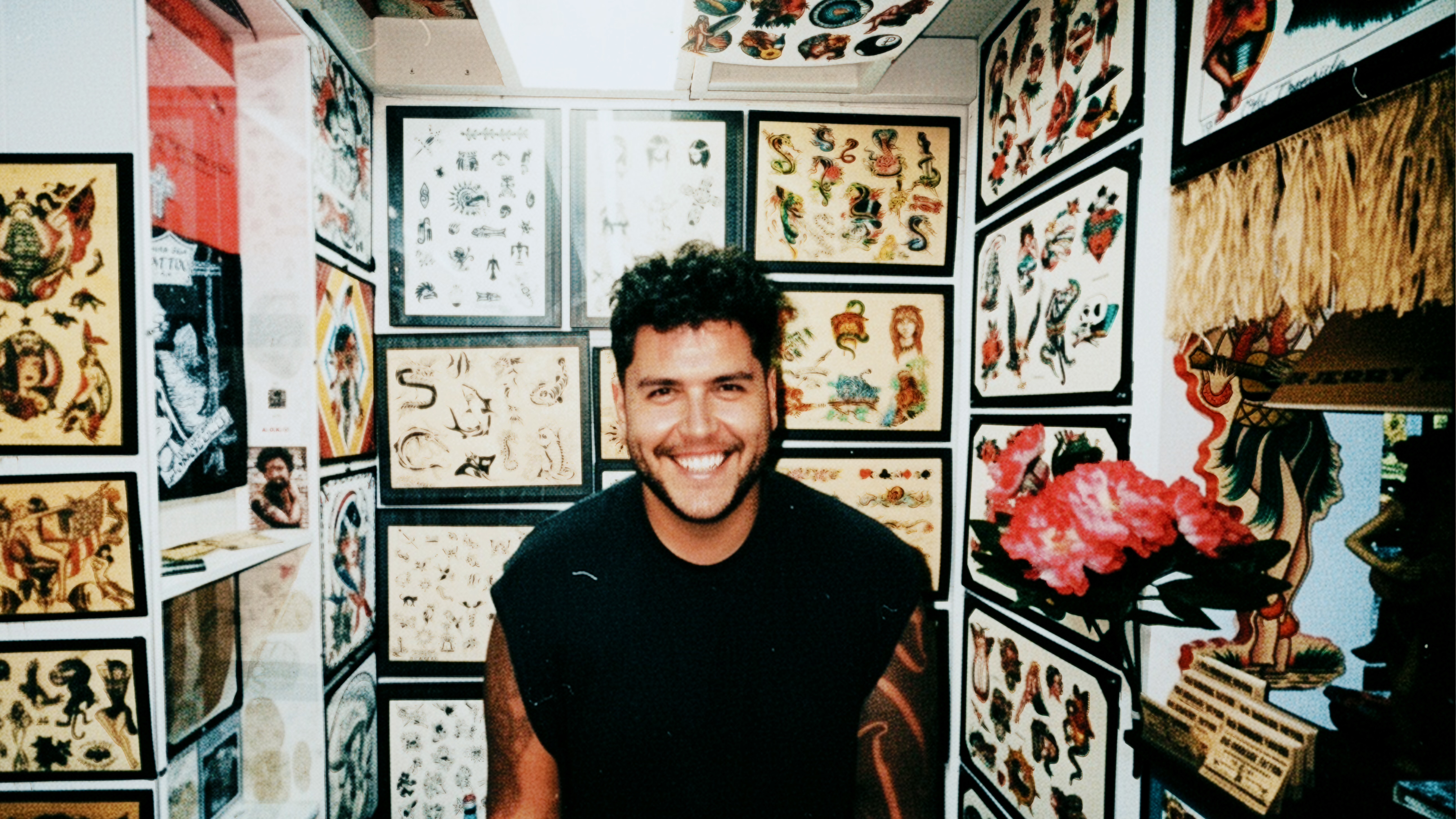 Inside a tattoo shop